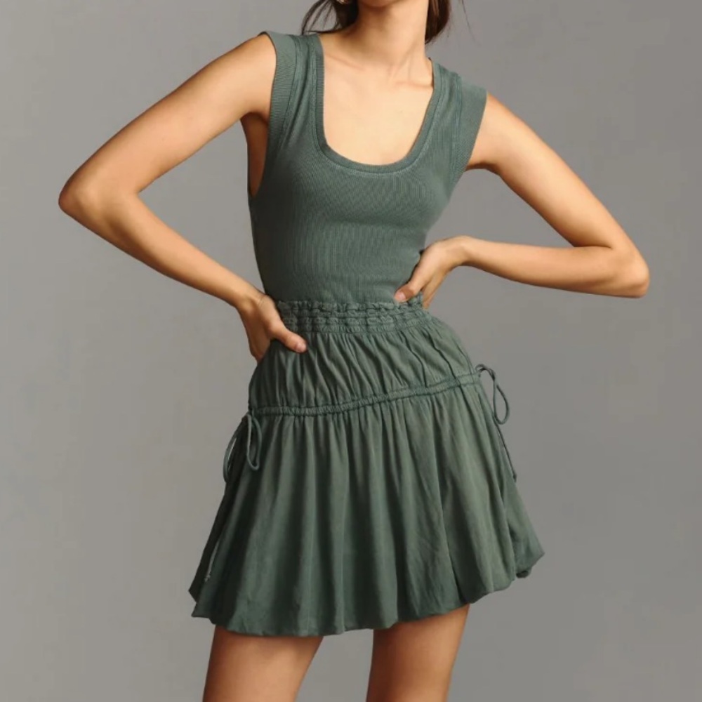 Daily Practice by Anthropologie Mini Bubble Dress Summer Dress Coastal XXS